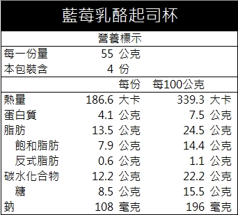 藍莓乳酪起司杯