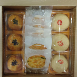 3入中秋禮盒-蛋黃酥+蔥軋餅+榴槤綠豆椪