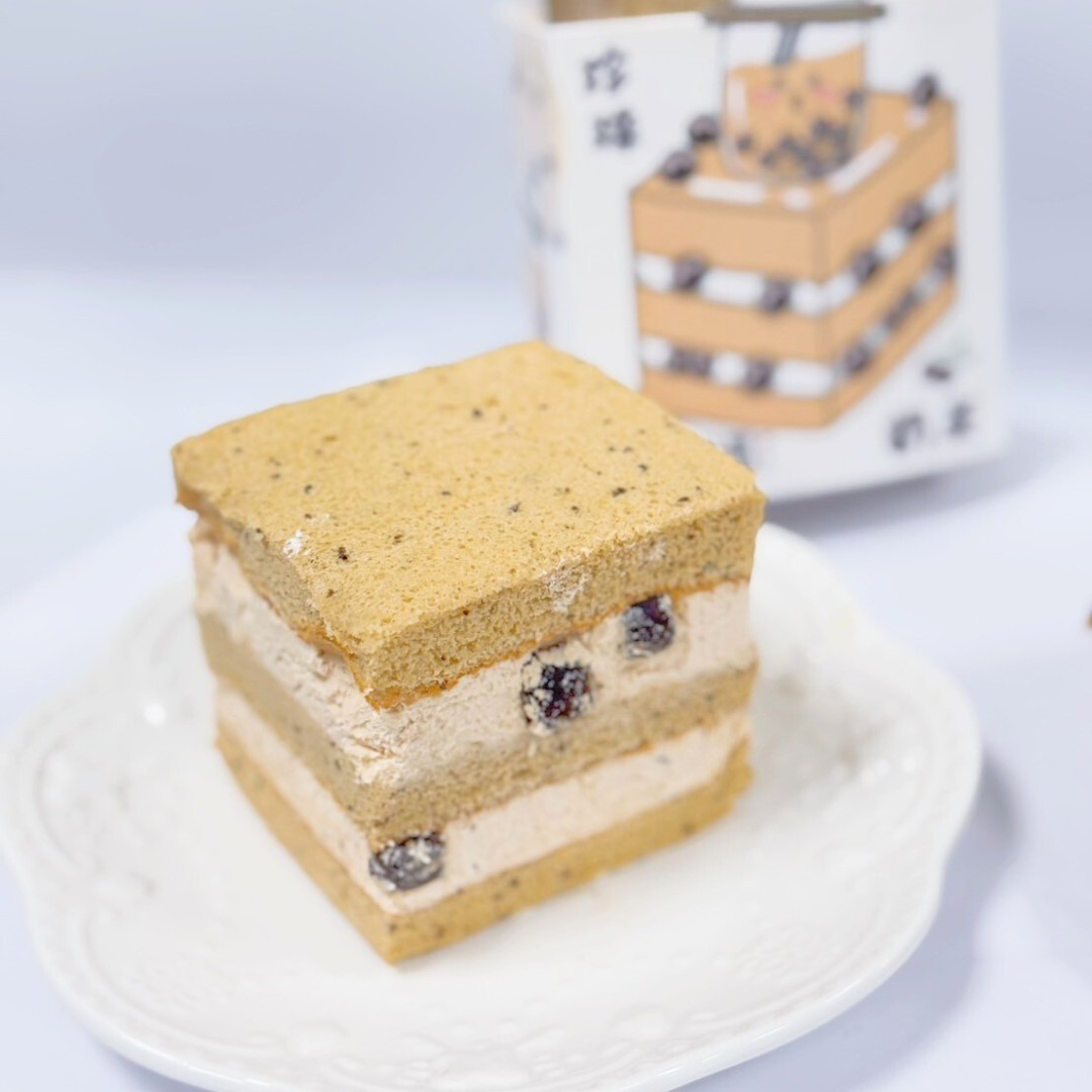 珍珠奶茶蛋糕彌月禮盒 珍珠奶茶+巧克力布丁捲 (彌月):圖片 2